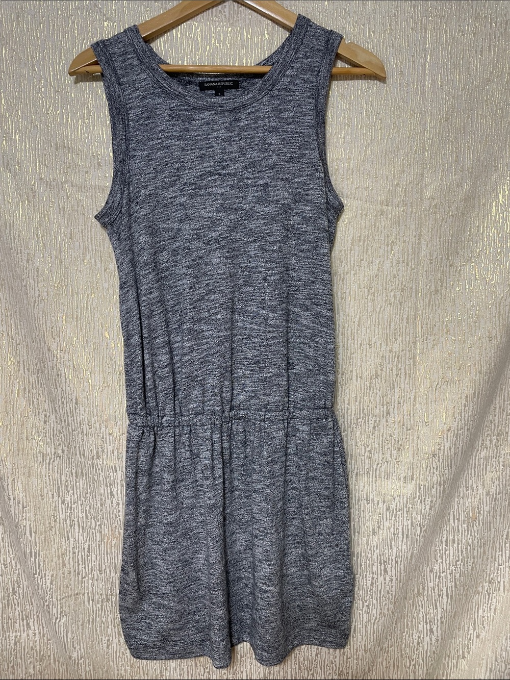 Banana Republic Heather Gray Sleeveless Knit Dress New Sz Small